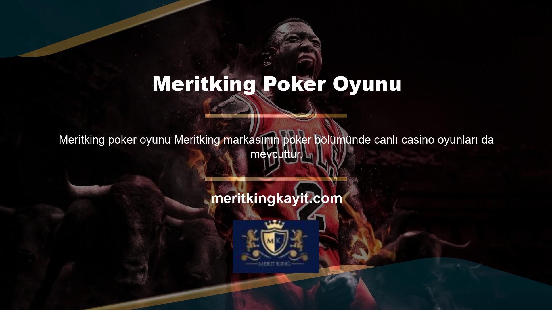 Artık Meritking kaydını tamamladıktan ve birincil hizmet seçeneğiniz olarak Canlı Casino Altyazılarını seçtikten sonra Poker Altyazılı'yı görüntüleyebilirsiniz