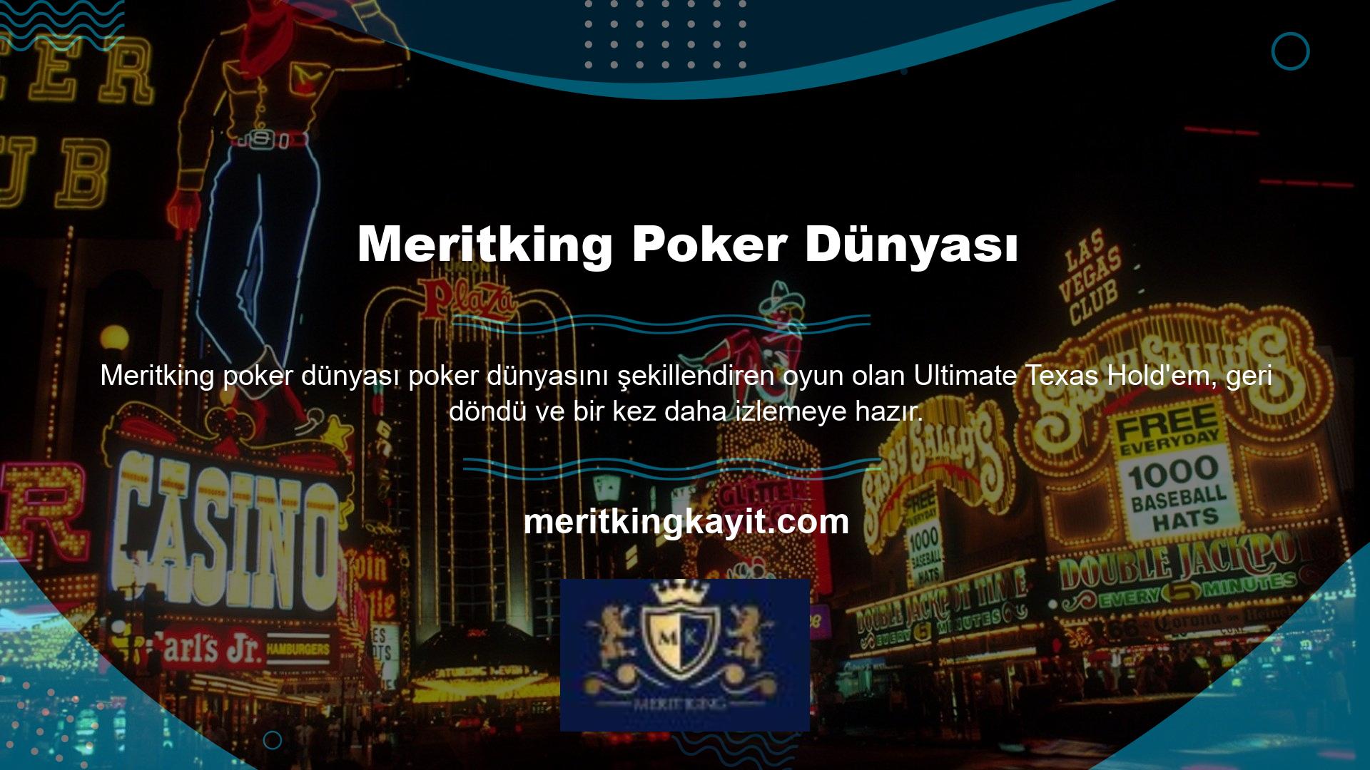 Klasik poker oyununda farklı bir bükülme arıyorsanız, Meritking Live Casino menüsünde üç kart pokeri bulmaktan mutluluk duyacaksınız